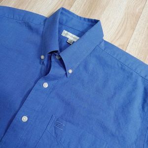 Cutter & Buck Shirt Mens Sz L Short Sleeve‎ Button Down Cotton Blue